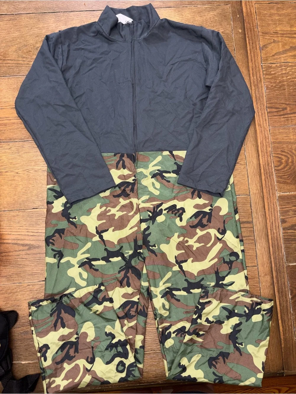Kids Camouflage Soldier Costume with Black Tactical Vest